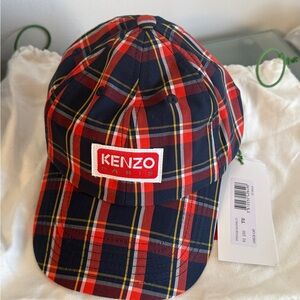 KENZO CHECKERED BASEBALL CAP - New With Tags